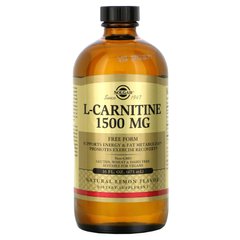 L-карнітин, природний лимонний смак, L-Carnitine, Natural Lemon Flavor, Solgar, 1500 мг, 473 мл, SOL-30721