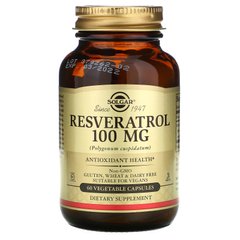 Ресвератрол Solgar (Resveratrol) 100 мг 60 капсул, SOL-02335