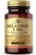 Мелатонін, Melatonin, Solgar, 3 мг, 60 таблеток, SOL-01934