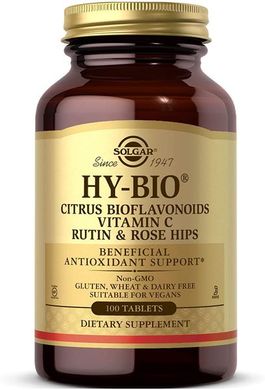 Витамин С с шиповником Solgar (Vitamin C with Rose Hips) 500 мг 100 таблеток, SOL-02380