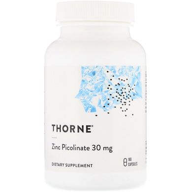 Піколинат цинку посилений Thorne Research (Zinc Picolinate) 30 мг 180 капсул, THR-22102