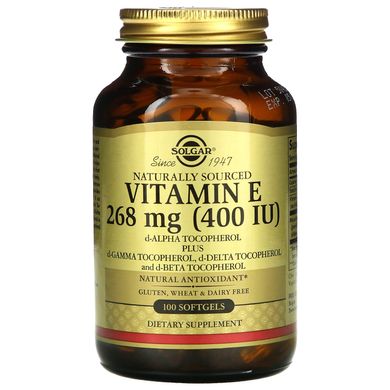 Вітамін E Solgar (Vitamin E) 400 ME 100 капсул, SOL-03541