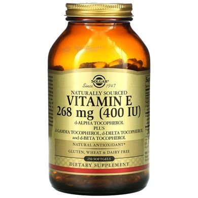 Вітамін E Solgar (Vitamin E) 400 ME 250 капсул, SOL-03542