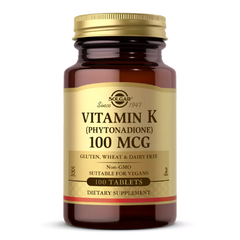 Витамин К Solgar (Vitamin K) 100 мкг 100 таблеток, SOL-03600