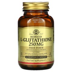 Свободный L-глутатион Solgar (Reduced L-Glutathione) 250 мг 60 капсул, SOL-01351