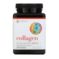 Колаген з вітаміном C Youtheory (Collagen with vitamin C) 290 таблеток, YOU-00303