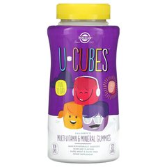 Жувальні вітаміни і мінерали для дітей, U-Cubes Multi-Vitamin & Mineral, Solgar, 120 жувальних цукерок, SOL-52551