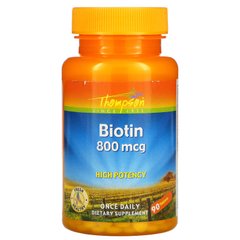 Биотин Thompson (Biotin) 800 мкг 90 таблеток, THO-19555