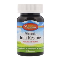 Железо для женщин Carlson Labs (Women's Iron Restore) 60 капсул, CAR-43510