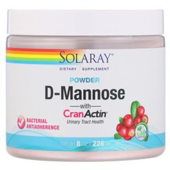 Д-Манноза лимонно-ягодный вкус Solaray (D-Mannose) 2000 мг 216 г, SOR-81459