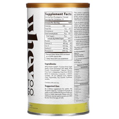 Сывороточный протеиновый порошок, шоколад, Whey Protein Powder, Whey To Go, Solgar, 454 г, SOL-03672