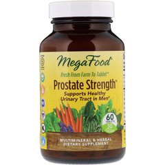 Здоровье простаты, Prostate Strength, MegaFood, 60 таблеток, MGF-10002