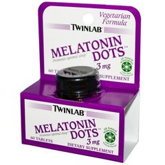 Мелатонин Twinlab (Melatonin Dots) 3 мг 60 таблеток, TWL-03209