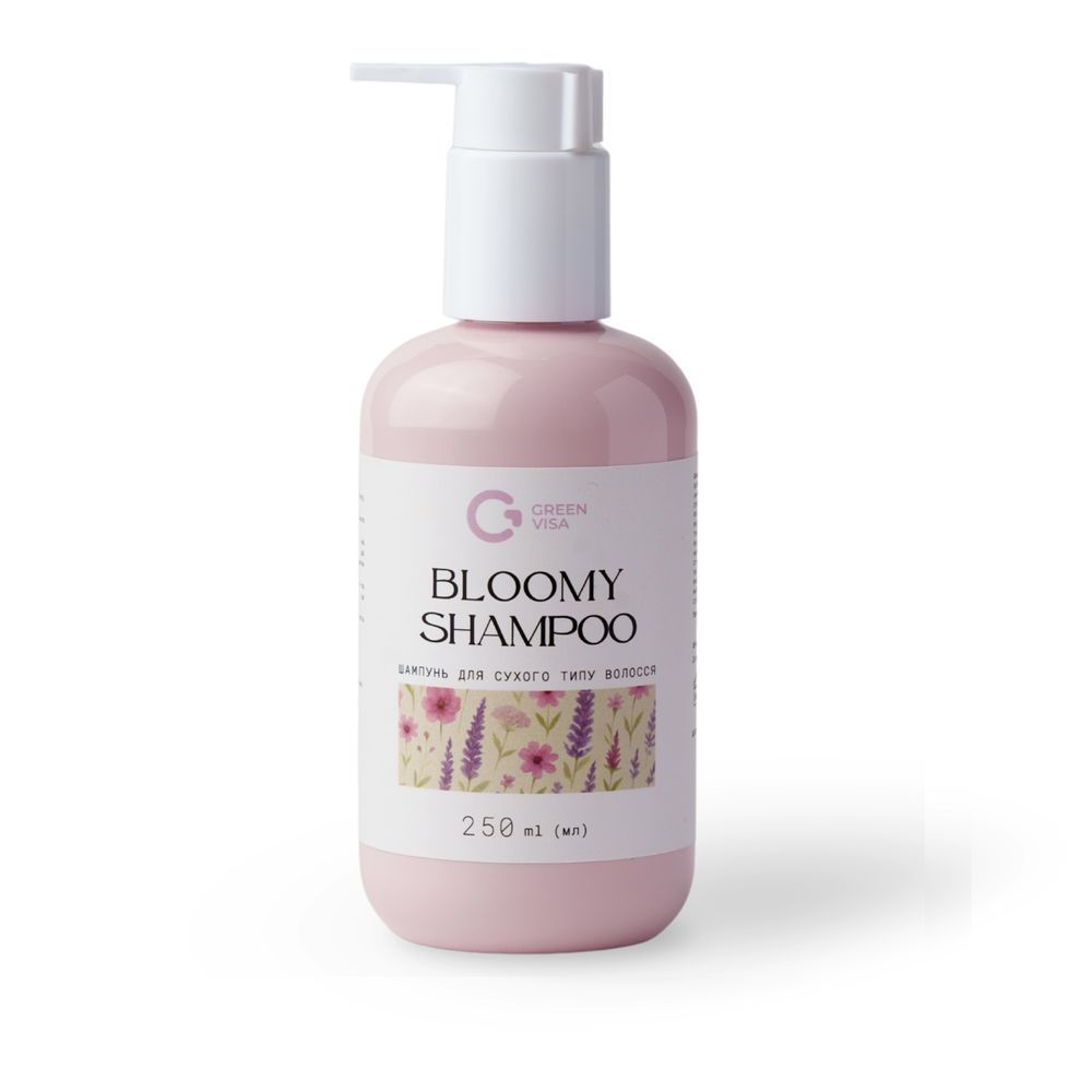 Шампунь Bloomy Hair з кератином та олією аргани для сухого типу волосся, 250 мл, Грін-Віза 39/003 фото