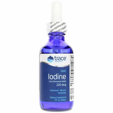 Рідкий йод Trace Minerals (Ionic Iodine) 225 мкг 59 мл, TMR-00307