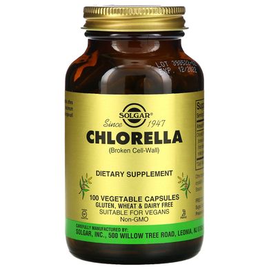 Хлорелла Solgar (Chlorella) 520 мг 100 капсул, SOL-03818