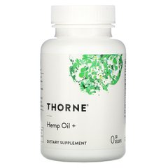 Конопляна олія Thorne Research (Hemp Oil +) 30 капсул, THR-00677