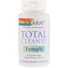 Препарат для очищення лімфи, Total Cleanse Lymph, Solaray, 60 вегетаріанських капсул, SOR-08333