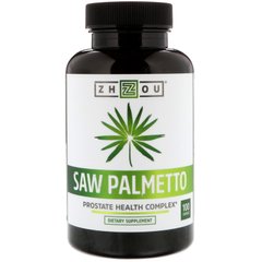 Saw Palmetto, комплекс здоров'я простати, Zhou Nutrition, 100 капсул, ZHO-00630