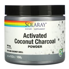 Активированный уголь порошок Solaray (Activated Coconut Charcoal) 500 мг 75 г, SOR-42608