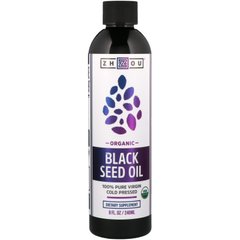 Органическое масло черного тмина Zhou Nutrition (Black Seed Oil) 4600 мг 240 мл, ZHO-00627