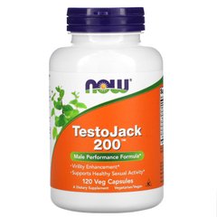 Формула для чоловічого здоров'я, TestoJack 200, Now Foods, 120 рослинних капсул, NOW-02197