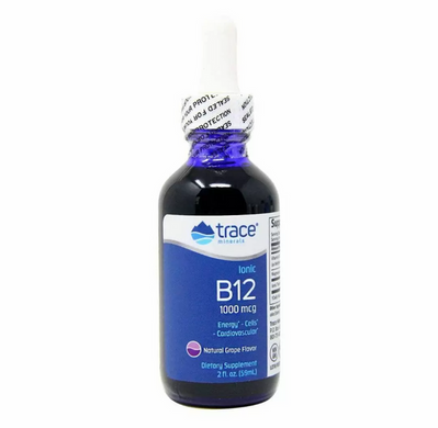 Рідкий вітамін B12 Trace Minerals (Liquid Ionic B12) 1000 мкг 59 мл, TMR-00356