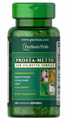 Сав Палметто для мужчин Prosta-Metto®, Prosta-Metto® Saw Palmetto Complex For Men, Puritan's Prideг, 120 капсул, PTP-16052