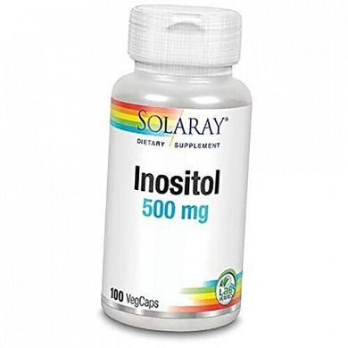 Інозітол, Inositol, Solaray, 500 мг, 100 вегетаріанських капсул, SOR-04358