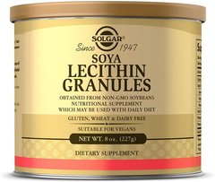 Лецитин соевый, Lecithin Granules, Solgar, Гранулы, 227 г, SOL-01560