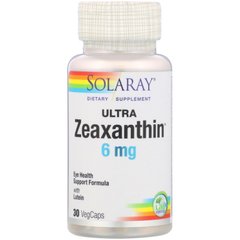 Ультра зеаксантин Solaray (Ultra Zeaxanthin) 6 мг 30 капсул, SOR-10619