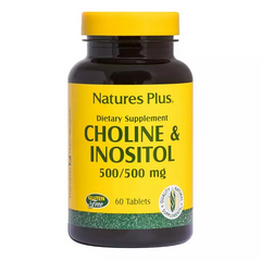 Холин и инозитол Nature's Plus (Choline&Inositol) 500/500 мг 60 таблеток, NAP-02134