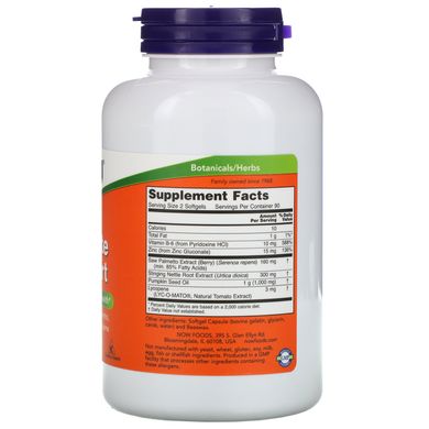 Підтримка передміхурової залози, Prostate Support, Now Foods, 180 желатинових капсул, NOW-03341