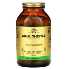 Розторопша, Milk Thistle, Solgar, 250 капсул на рослинній основі, SOL-03973