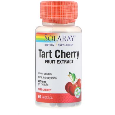 Экстракт вишни Solaray (Tart Cherry) 425 мг 90 капсул, SOR-03355