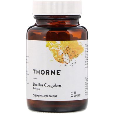 Пробиотик Bacillus Coagulans, Thorne Research, 60 вегетарианских капсул, THR-75802