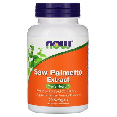 Экстракт Со пальметто, Saw Palmetto Extract, Now Foods, 90 мягких капсул, NOW-04734