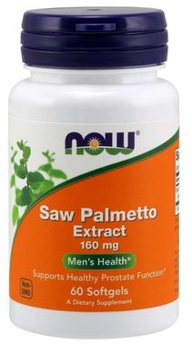 Со Пальметто, екстракт, Saw Palmetto Extract, Now Foods, 160 мг, 60 гелевих капсул, NOW-04740