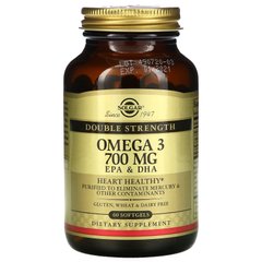 Омега-3, Omega 3, Solgar, 700 мг, 60 мягких капсул, SOL-02051