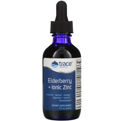 Бузина + іонний цинк, Elderberry + Ionic Zinc, Trace Minerals Research, 59 мл, TMR-00569