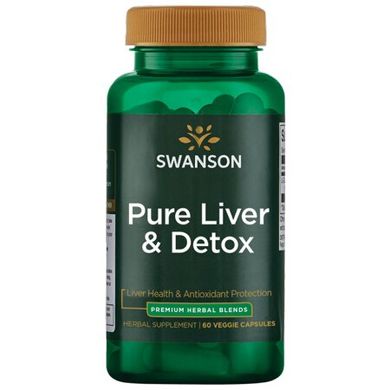 Поддержка и детоксикация печени, Ultra Pure Liver and Detox, Swanson, 60 вегетарианских капсул, SWA-21075