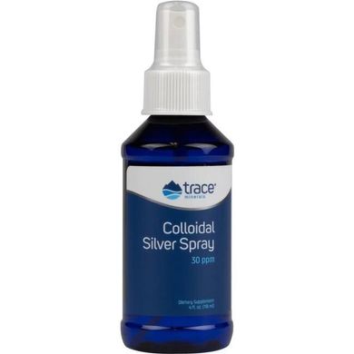 Колоїдне срібло, Colloidal Silver, Trace Minerals Research, 30 PPM, 59 мл, TMR-00577