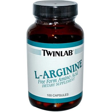 Аргінін Twinlab (L-Arginine) 500 мг 100 капсул, TWL-00111