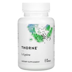 L-лизин Thorne Research (L-lysine) 500 мг 60 капсул, THR-51602