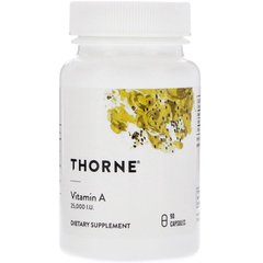 Витамин A Thorne Research (Vitamin A) 25000МЕ 90 капсул, THR-09702