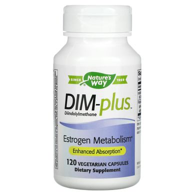 DIM-plus, з формулою, яка поліпшує метаболізм естрогенів, Nature's Way, 120 капсул, NWY-14850