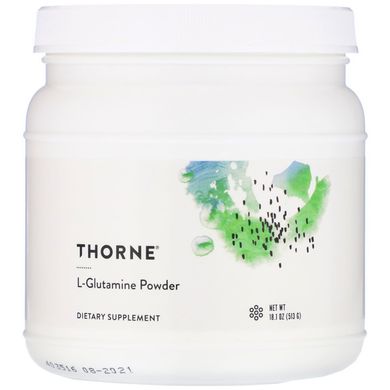 L- глютамин Thorne Research (L-Glutamine) 5000 мг 513 г порошка, THR-51902