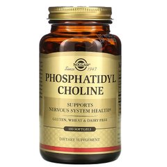 Фосфатидилхолин, Phosphatidylcholine, Solgar, 100 капсул, SOL-02210