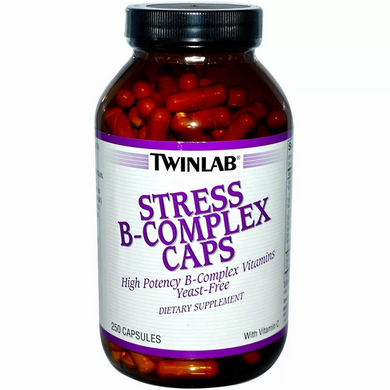 Витамины группы В комплекс Twinlab (Stress B-Complex) 250 капсул, TWL-00287