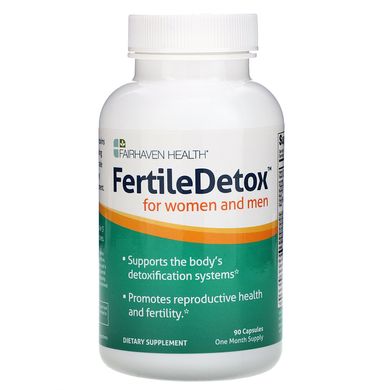 Детокс для женщин и мужчин, FertileDetox, Fairhaven Health, 90 капсул, FHH-00081